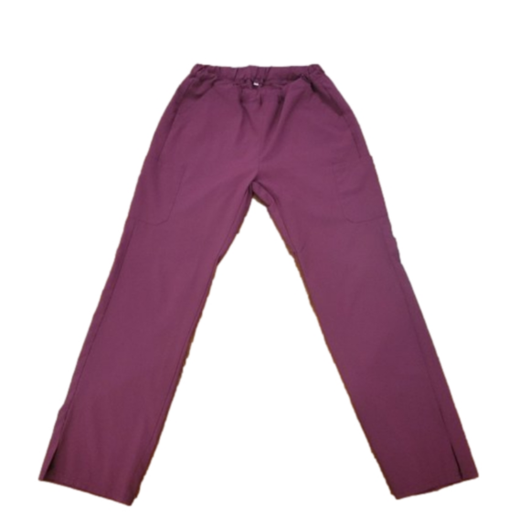 REVEL WOMENS WIDE LEG PROFESSIONAL SCRUB PANTS - MAROON- SIZE MEDIUM - Picture 1 of 7
